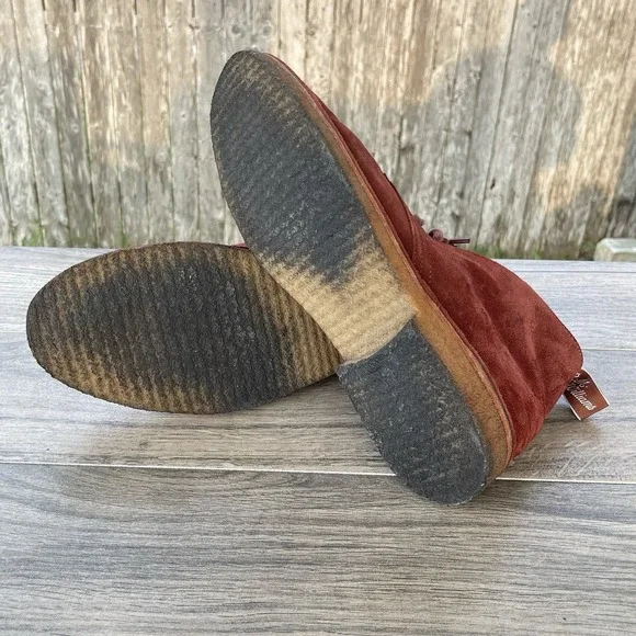 RM Williams Desert Chukka Boots Men 11 / AU 10 Red Suede Leather Lace Australia